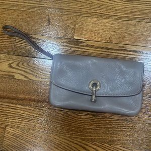 Kate spade gray wristlet/clutch